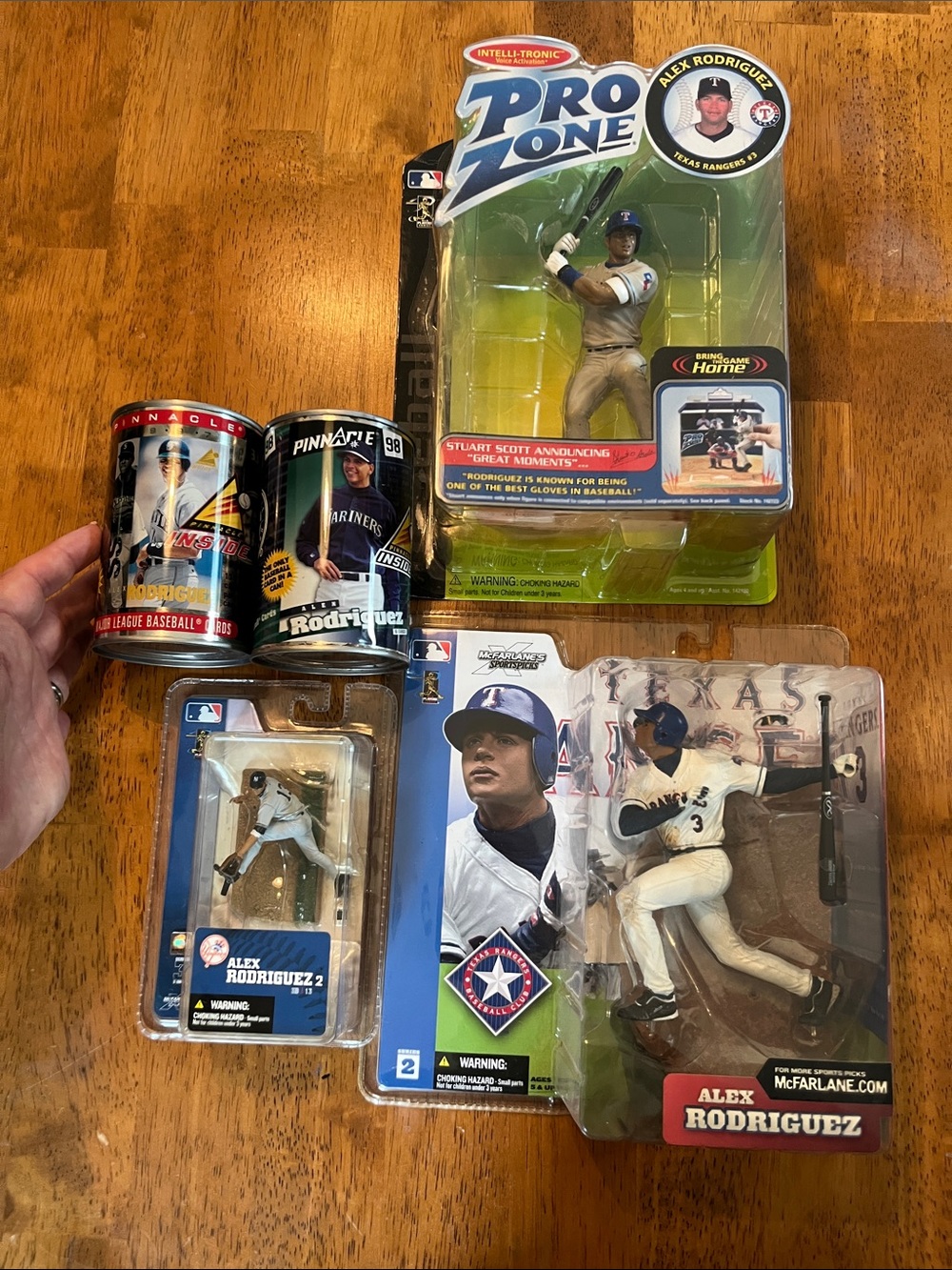 Alex Rodriguez MLB Collectible Action Figure Bundle - White, Blue, Green Accents